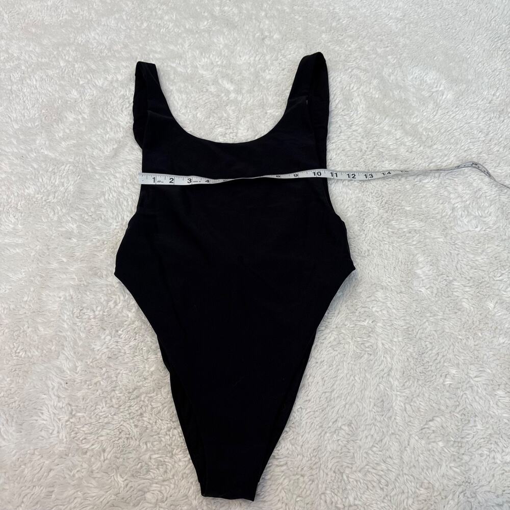 Aerie Black Scoop Neck Low Back One Piece Swimsuit S Beach Resort Classic Sexy - Picture 4 of 6